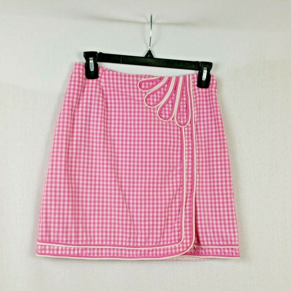 Lilly Pulitzer Skirt Size 0 Pink Gingham White